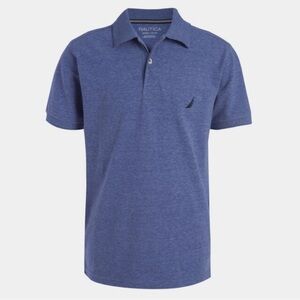 NAUTICA BOYS STRETCH DOUBLE PIQUE POLO - BLUE SIZE MEDIUM (NEW WITH TAGS) A12